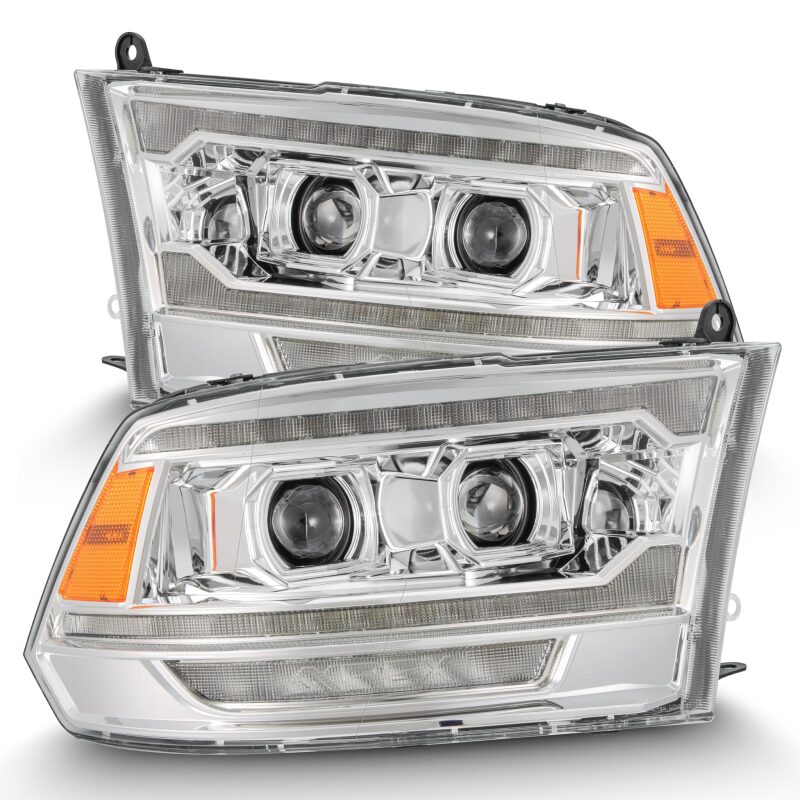 AlphaRex 880562 09-18 RAM 1500 PRO-Series Proj Headlights Chrome w/ Sequential Signal and Top/Middle DRL