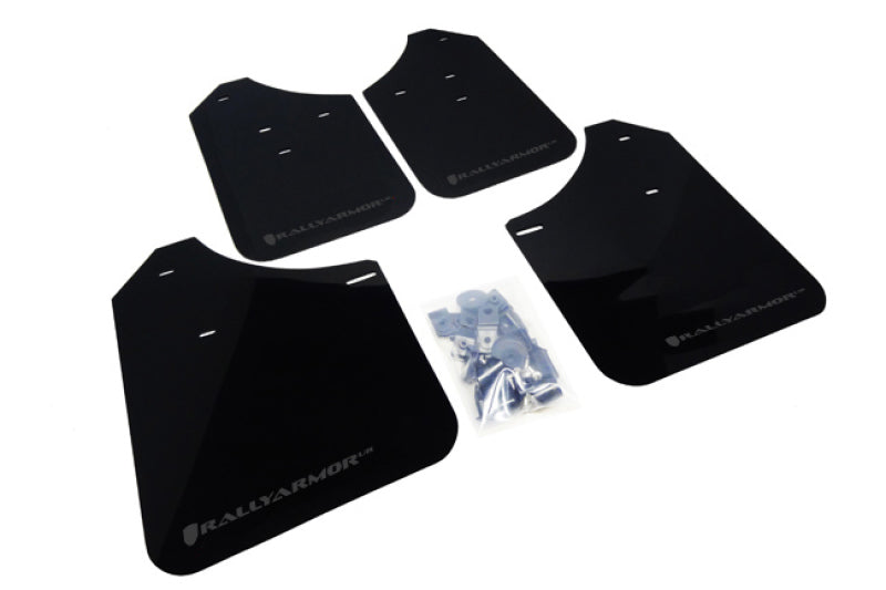 Rally Armor MF1-UR-BLK/GRY 02-07 Subaru WRX/STI/RS/2.5i (Wagons Req. Mod.) Black UR Mud Flap w/Grey Logo