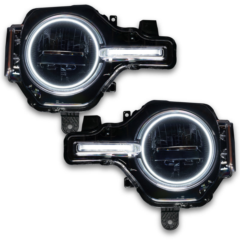 ORACLE Lighting 1471-330 Oracle 21-22 Ford Bronco Headlight Halo Kit w/DRL Bar - Base Headlights -w/RF Cntrl SEE WARRANTY