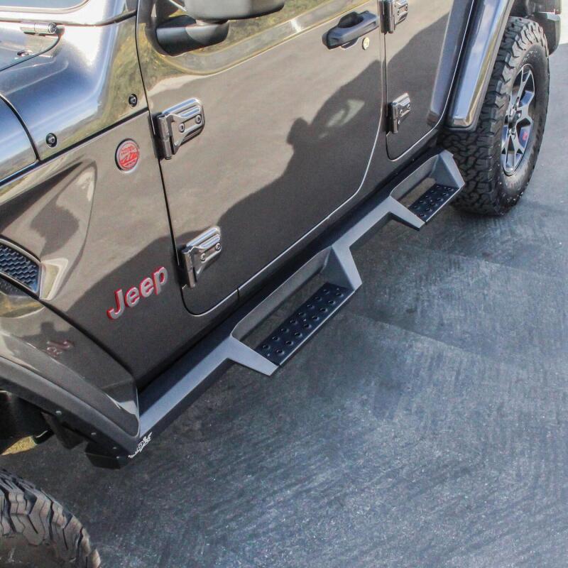 Westin 56-14065 18-20 Jeep Wrangler JL Unlimited 4DR HDX Drop Nerf Step Bars - Textured Black