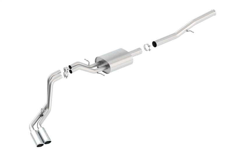 Borla 140577 14 Silv/Sierra 1500 EC Std/CC Short 143.5in WB ATAK Dual Rolled Side Exit Cat-Back Exhaust