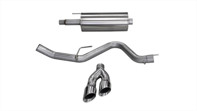 CORSA Performance 14837 Corsa 15-20 Ford F-150 5.0L V8 (Super Crew Cab) Polished Sport Single Side Dual 4in Tips CB Exhaust
