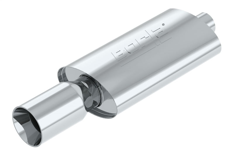 Borla 40057 Boomer Muffler Thumper Oval 2-1/4in In 4in Side Rount Out