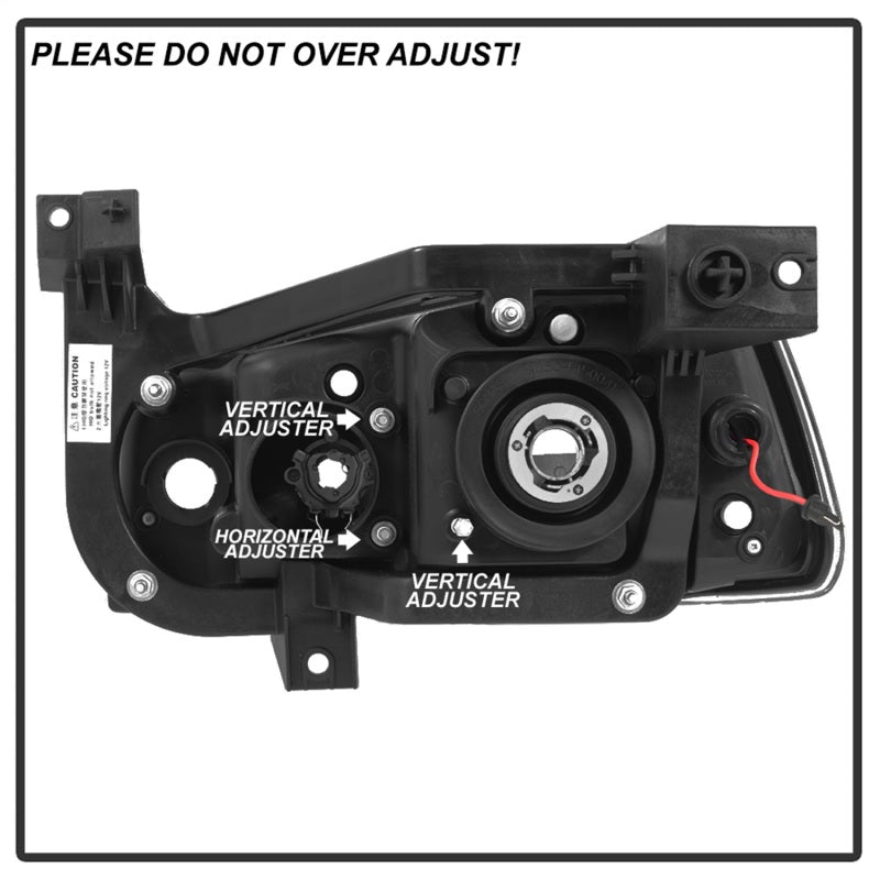 SPYDER 5085245 Spyder Dodge Charger 06-10 Projector Headlights - LED Light Bar - Black PRO-YD-DCH05V2-LB-BK