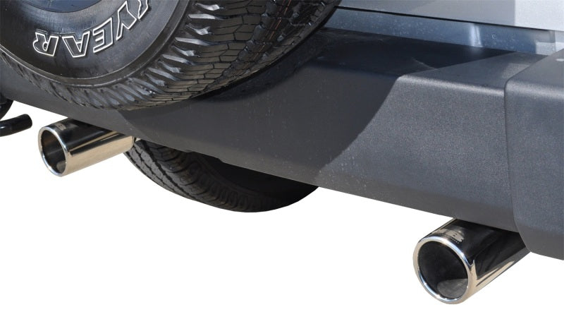 CORSA Performance 24412 Corsa 2007-2011 Jeep Wrangler 3.8L/12-14 Wrangler 3.6L Polished Sport Axle-Back Exhaust
