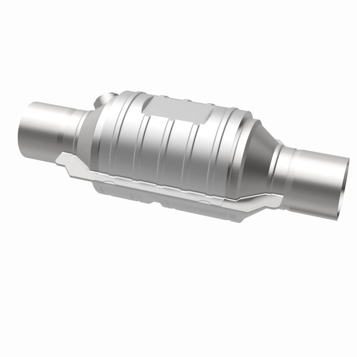 Magnaflow 51234 MagnaFlow Conv Univ 2in In/Out Ctr/Ctr Round 9in Body L x 5.125in W x 13in Overall L Single O2 Port