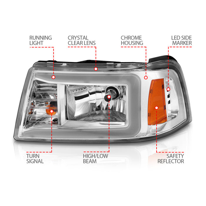ANZO 111512 ANZ Crystal Headlights