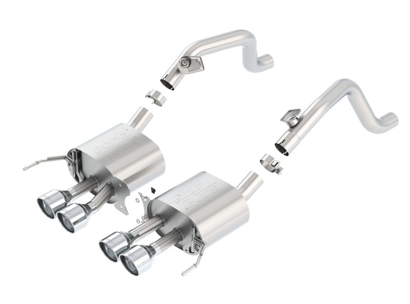 Borla 11881 14-15 Chevy Corvette C7 w/o AFM w/o NPP Atak Rear Section Exhaust Quad Rd RL Tips