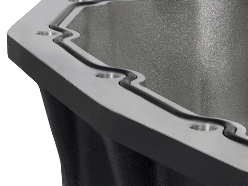 aFe 46-70322 AFE Pro Series Engine Oil Pan Black w/Machined Fins; 11-16 Ford Powerstroke V8-6.7L (td)