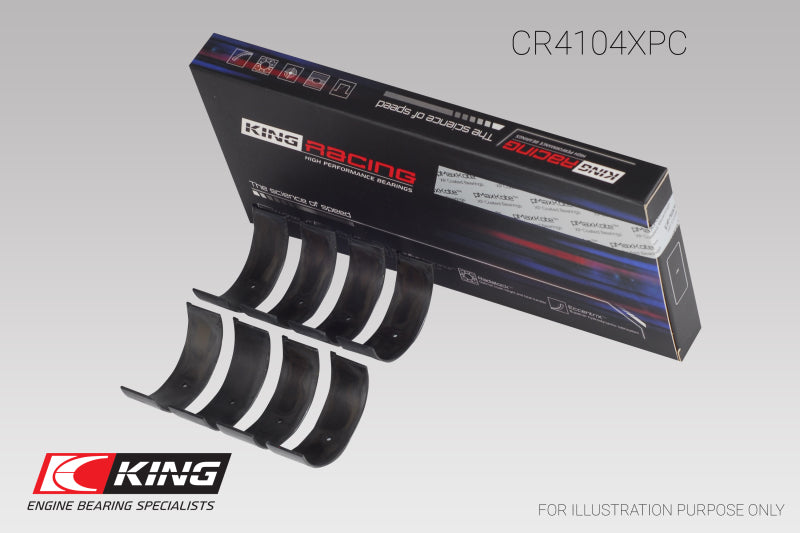 King Engine Bearings CR4104XPC Audi/VW 83-03 1.6L/1.8L/2.0L Performance Coated Rod Bearing Set