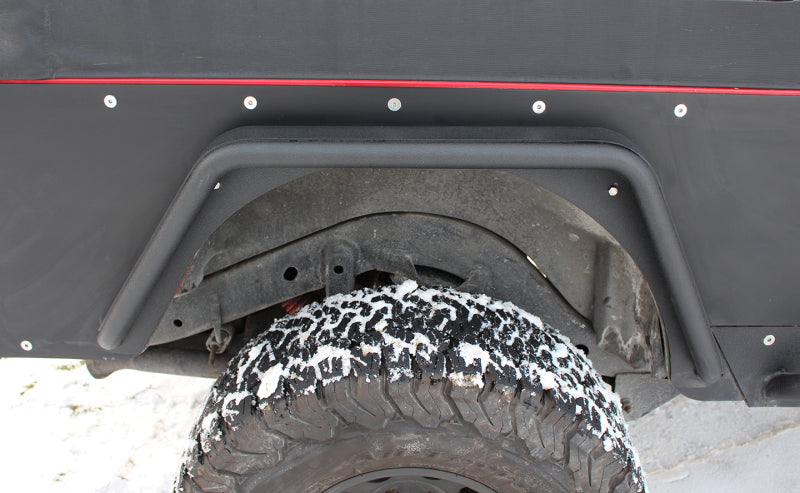 Fishbone Offroad FB23029F 97-06 Jeep Wrangler TJ Steel Tube Fenders Front 3In Flare - Blk Textured Powdercoat