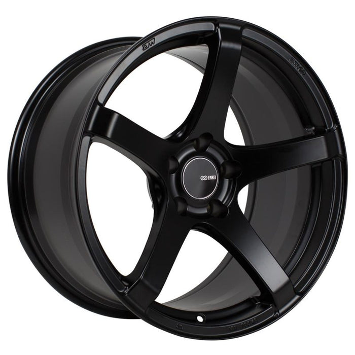 Enkei 476-895-1235BK Kojin 18x9.5 35mm Offset 5x120 Bolt Pattern 72.6mm Bore Dia Matte Black Wheel