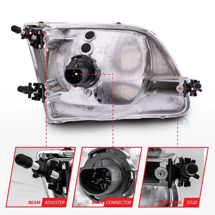 ANZO 111030 ANZ Crystal Headlights