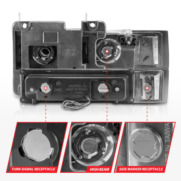 ANZO 111529 ANZ Crystal Headlights