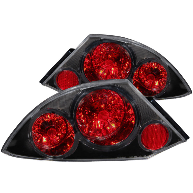 ANZO 221081 2000-2005 Mitsubishi Eclipse Taillights Black