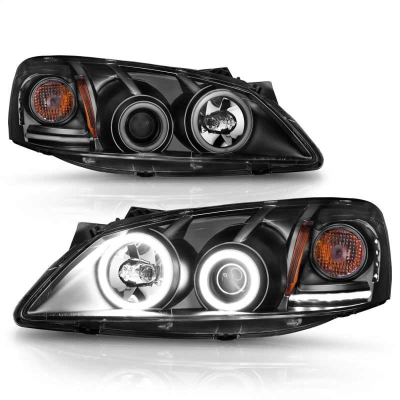 ANZO 121371 2005-2010 Pontiac G6 Projector Headlights w/ Halo Black (CCFL)