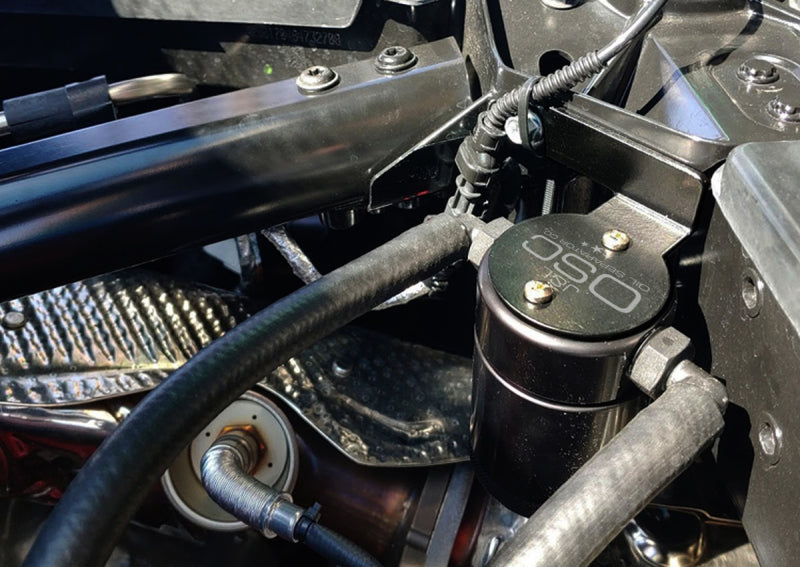 J&L 3088P-B 20-24 Chevrolet Corvette 6.2L LT2 Targa Top Passenger Side Oil Separator 3.0 - Black Anodized