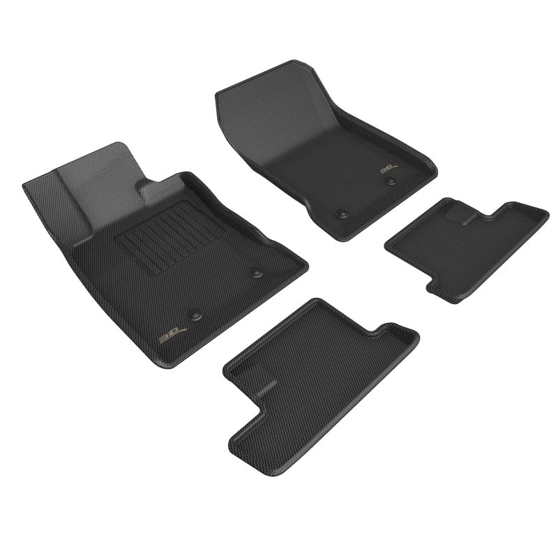 3D MAXpider L1TY28301509 2022 Toyota GR86 Kagu 1st & 2nd Row Floor Mats - Black