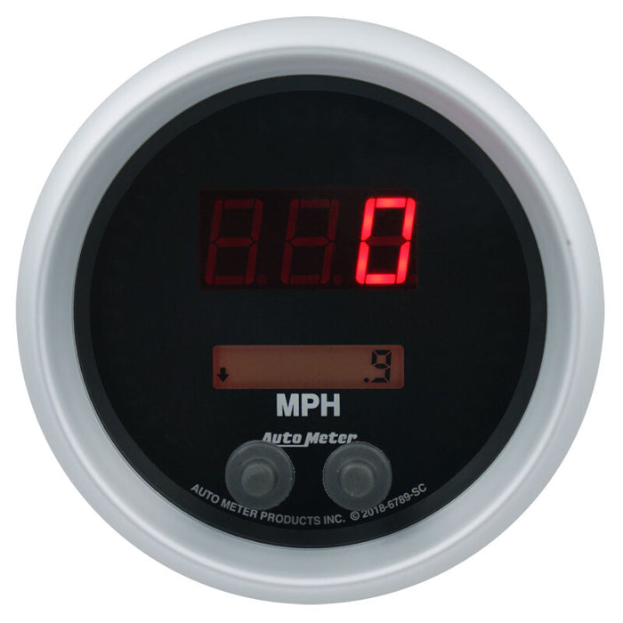 AutoMeter 6789-SC Autometer 85.7mm Black Switchable 260 MPH / 260 KM/H Speedometer Sport-Comp Elite Digital Gauge