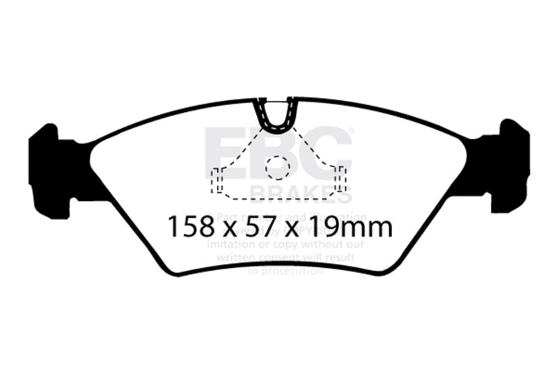 EBC DP3414C 87-91 BMW M3 2.3 (E30) Redstuff Front Brake Pads