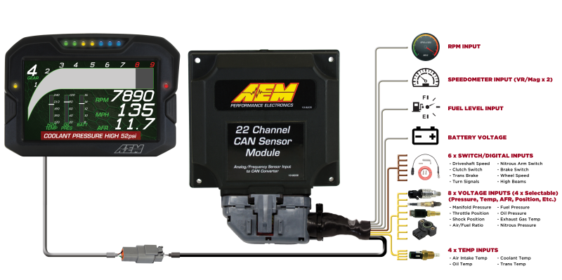 AEM 30-2212 22 Channel CAN Expander Module