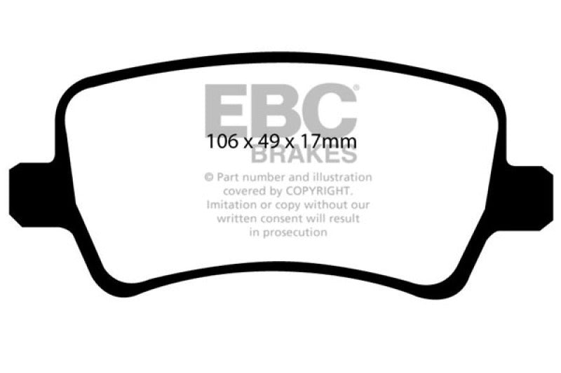 EBC DP31934C 11+ Volvo S60 2.5 Turbo T5 (300mm Front Rotors) Redstuff Rear Brake Pads