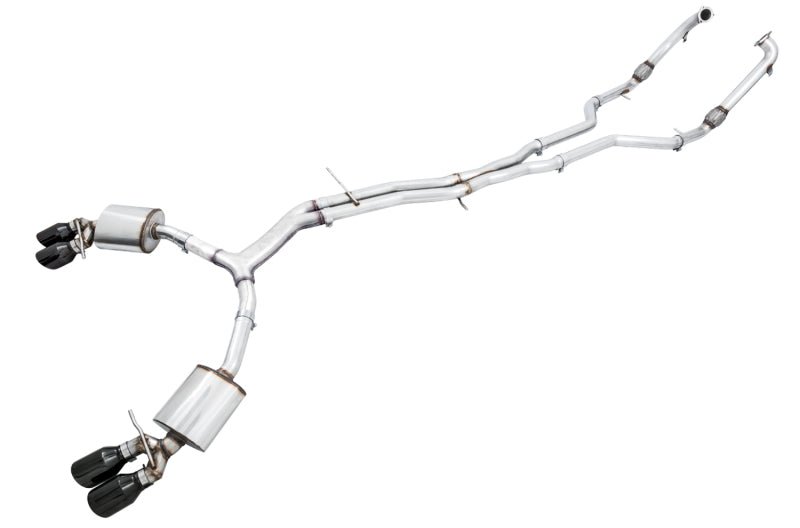 AWE Tuning 3020-43064 Audi B9 S5 Sportback Touring Edition Exhaust - Non-Resonated (Black 102mm Tips)