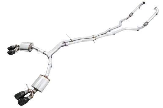 AWE Tuning 3020-43064 Audi B9 S5 Sportback Touring Edition Exhaust - Non-Resonated (Black 102mm Tips)