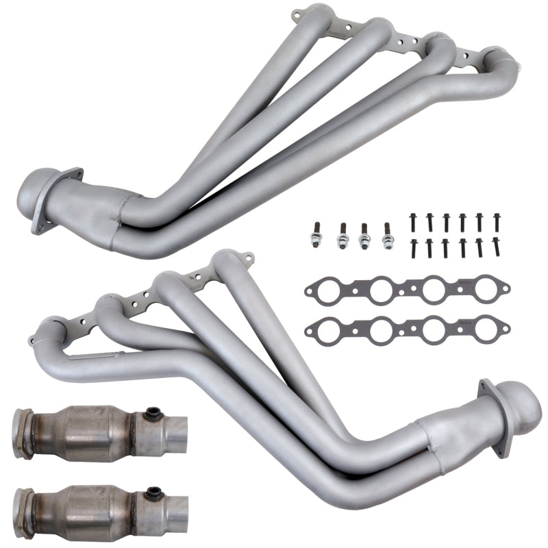 BBK 4021 10-15 Camaro LS3 L99 Long Tube Exhaust Headers With Converters - 1-3/4 Chrome
