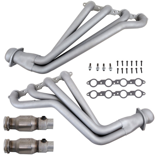 BBK 4021 10-15 Camaro LS3 L99 Long Tube Exhaust Headers With Converters - 1-3/4 Chrome