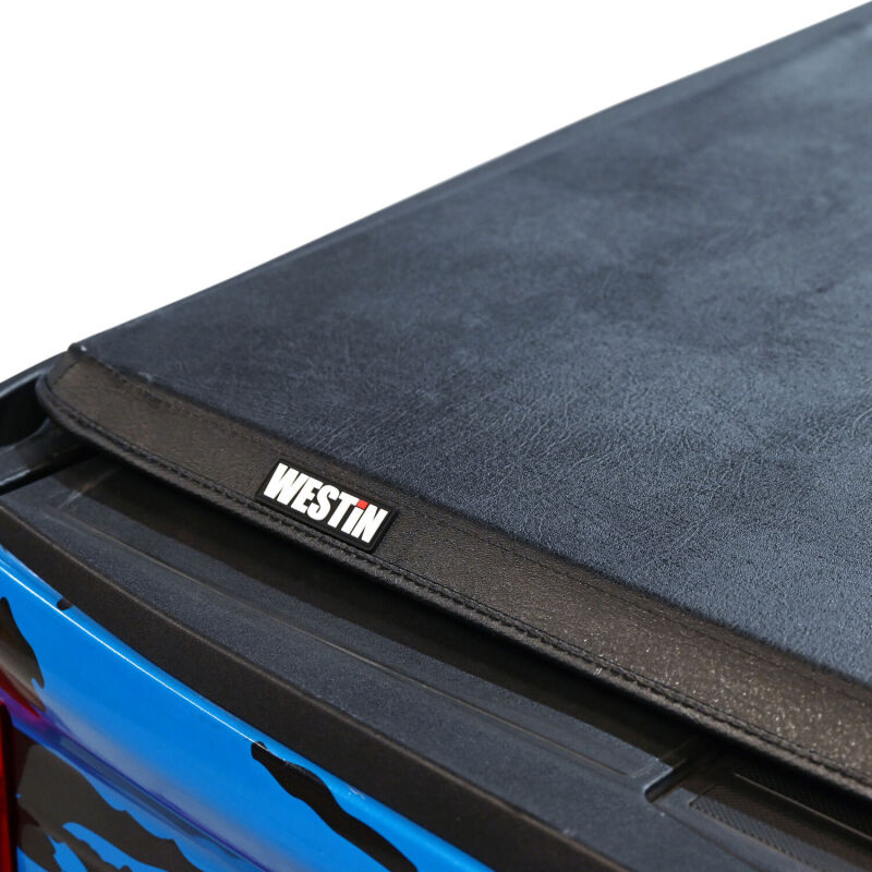 Westin 19-21005 17-24 Ford F-250/350 Super Duty 6.75ft. Bed Soft Tri-Fold Tonneau Cover - Black