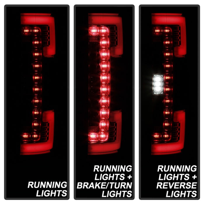SPYDER 5085634 Spyder 17-18 Ford F-250 SD (w/Blind Spot Sens) LED Only Tail Lights - Red Clr (ALT-YD-FS17BS-LED-RC)