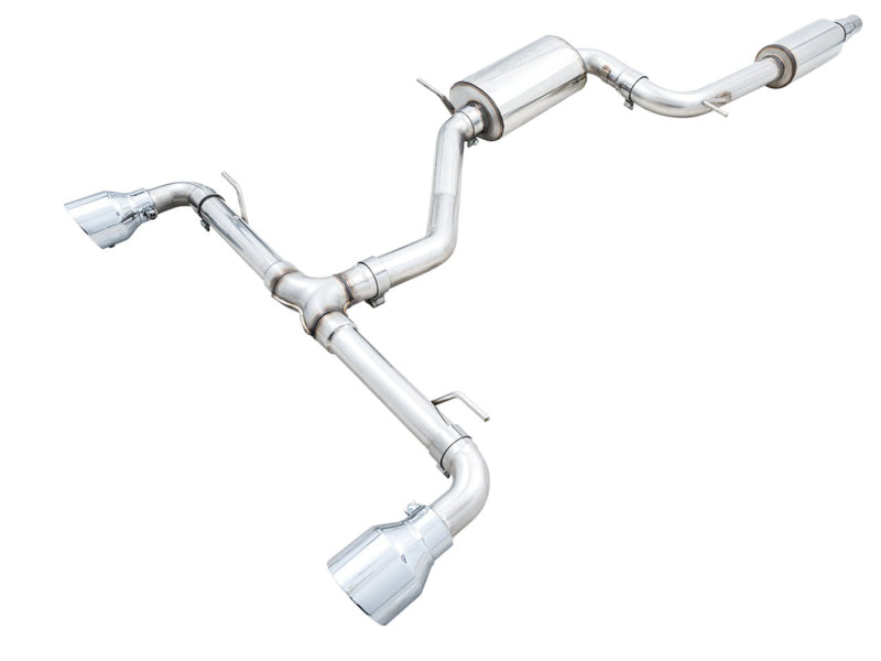 AWE Tuning 3015-32658 AWE 2022 VW GTI MK8 Touring Edition Exhaust - Chrome Silver Tips