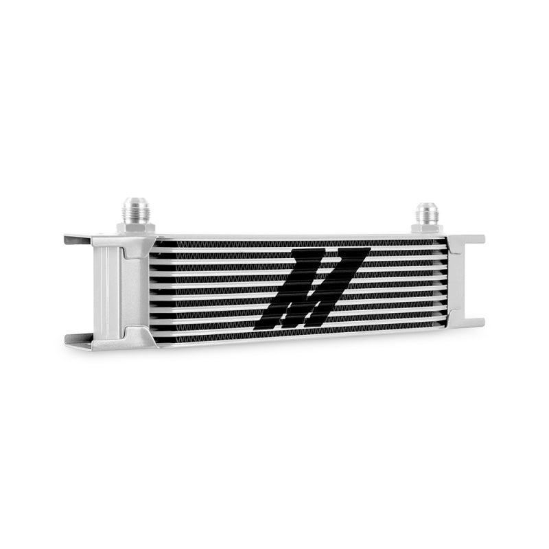 Mishimoto MMOC-10-8SL Universal -8AN 10 Row Oil Cooler - Silver