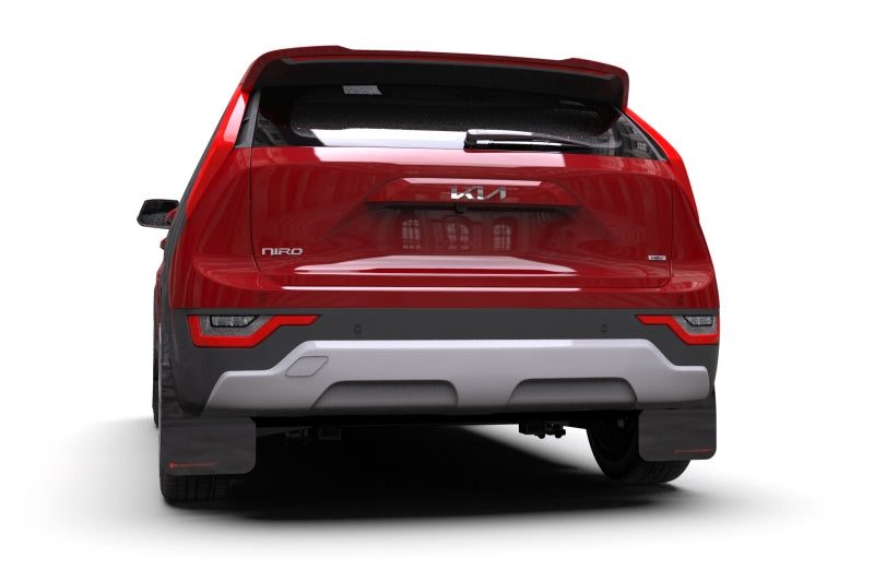 Rally Armor MF21-UR-BLK-DGRY 23-25 Kia Niro SG2 Black UR Mud Flap Dark Grey Logo