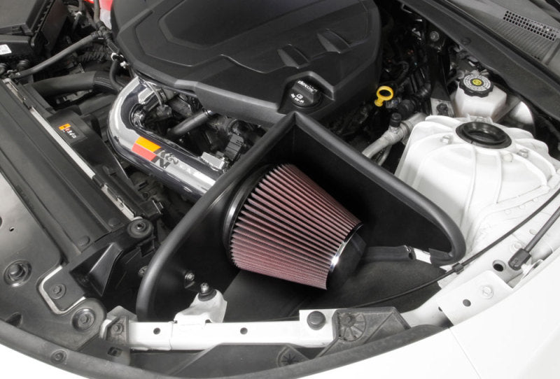 K&N Engineering 69-4535TP K&N 16-17 Chevy Camaro 3.6L Silver Typhoon Short RAM Intake