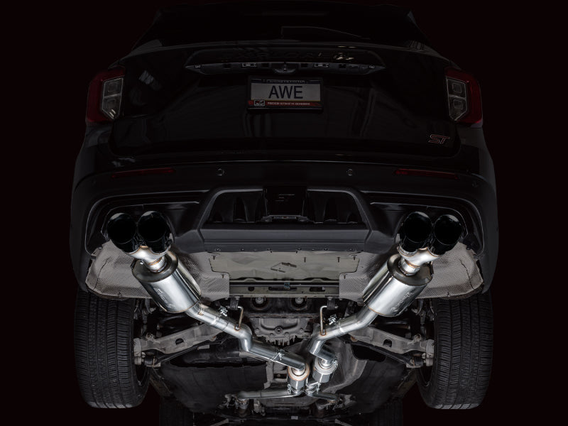 Awe Tuning Explorer ST Exhaust Dual Exh Quad Black Tips AWE3015-43625