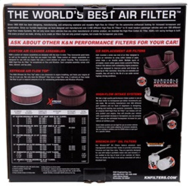 K&N Engineering 66-3110 K&N X-Stream Top Filter Red 11in / 5.125in Neck Flange / 3.5in Height