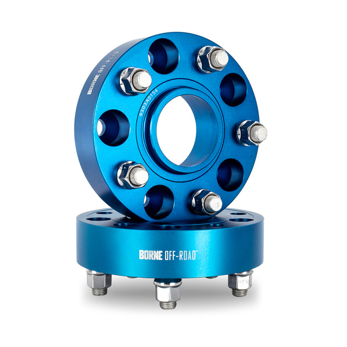 Mishimoto BNWS-003-381BL Borne Off-Road Wheel Spacers - 5x127 - 71.6 - 38.1mm - M14 - Blue