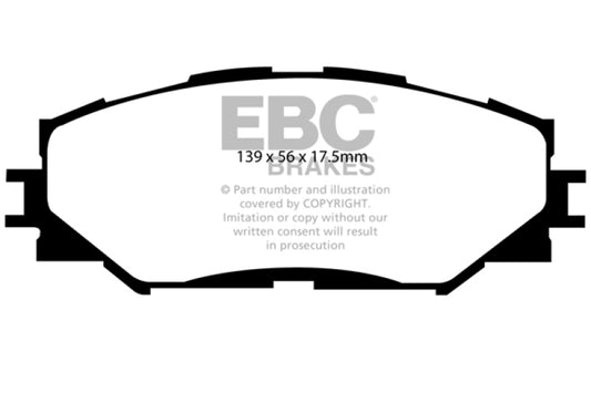EBC DP31791C 10-12 Lexus HS250h 2.4 Hybrid Redstuff Front Brake Pads