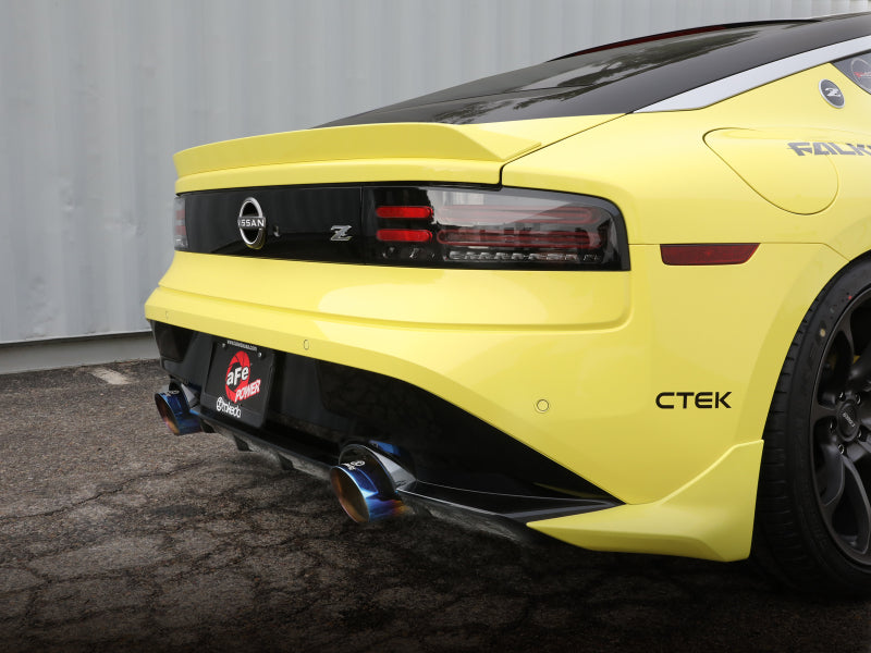 aFe 49-36137-L 2023 Nissan Z V6-3.0L (tt) Takeda Stainless Steel Axle-Back Exhaust System w/ Blue Flame Tip