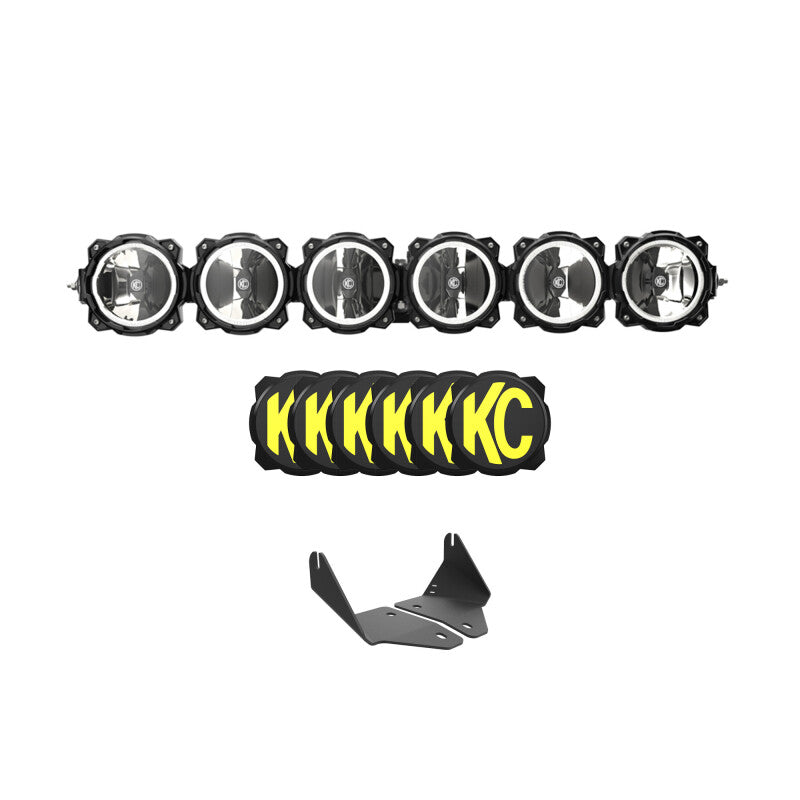 KC HiLiTES 91342 2020+ Polaris RZR Turbo R/Pro XP 39in. Pro6 Gravity LED 6-Light 120w Combo Beam