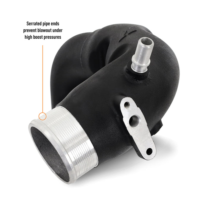 Mishimoto MMICP-BR27-21UHBK 2021+ Ford Bronco 2.7L High-Mount Intercooler Pipe Upgrade Kit - Wrinkle Black