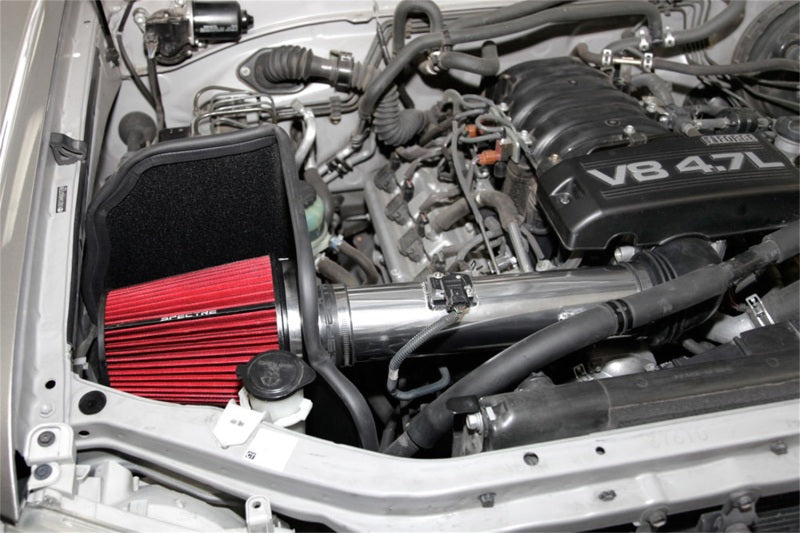 Spectre 9964 05-07 Toyota Sequoia V8-4.7L F/I Air Intake Kit - Polished w/Red Filter