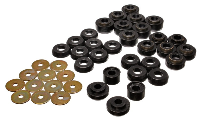 Energy Suspension 3.4136G Chevrolet 4 door Black Body Mounts (Recommended for Police/Taxi/Race)