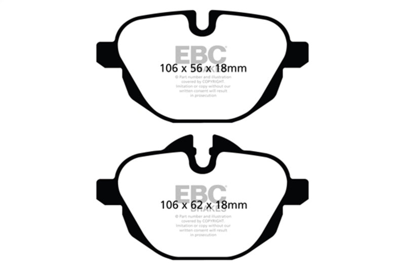 EBC DP22047 11+ BMW X3 2.0 Turbo (F25) Greenstuff Rear Brake Pads