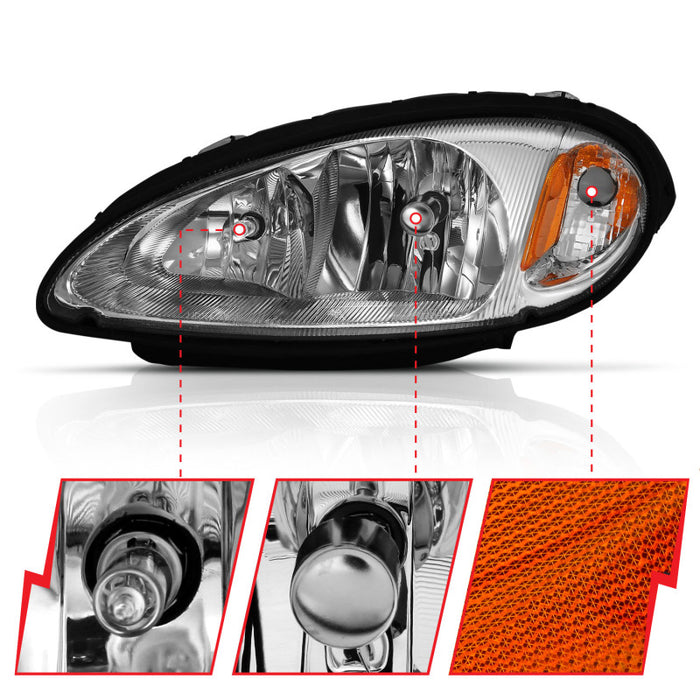 ANZO 111472 ANZ Crystal Headlights
