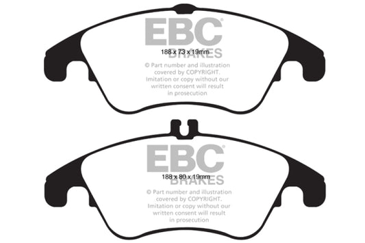 EBC DP31991C 12+ Mercedes-Benz C250 Coupe 1.8 Turbo Sport Edition Redstuff Front Brake Pads