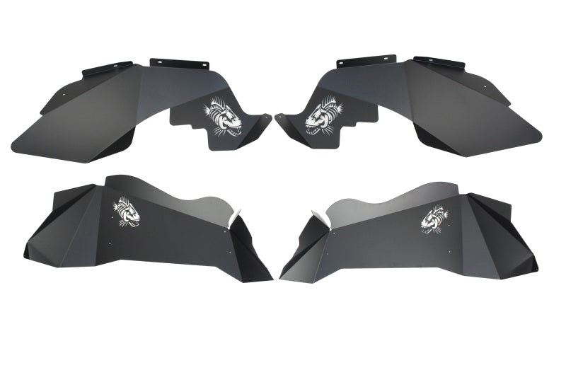 Fishbone Offroad FB33073 07-18 Jeep Wrangler JK Logo Aluminum Inner Fenders - Black Powdercoat