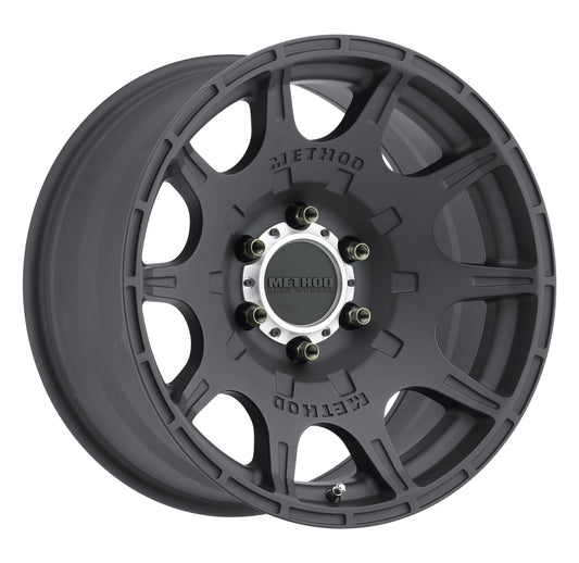 Method Wheels MR30878560500 Method MR308 Roost 17x8.5 0mm Offset 6x5.5 106.25mm CB Matte Black Wheel